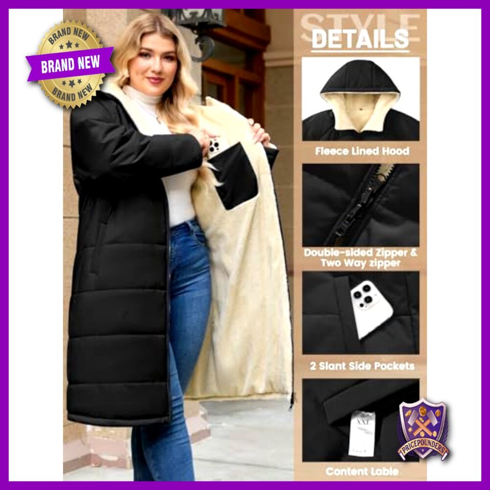 Plus Size Reversible Down Jacket Hooded Lightweig… - image 2